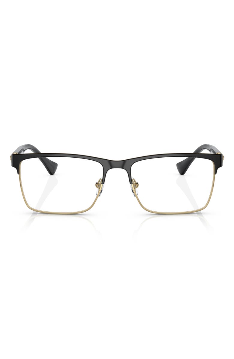 Versace 56mm Rectangular Optical Glasses, Main, color,