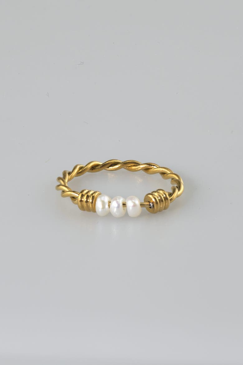 Pearl Fidget Ring, Main, color, Gold With Pearl