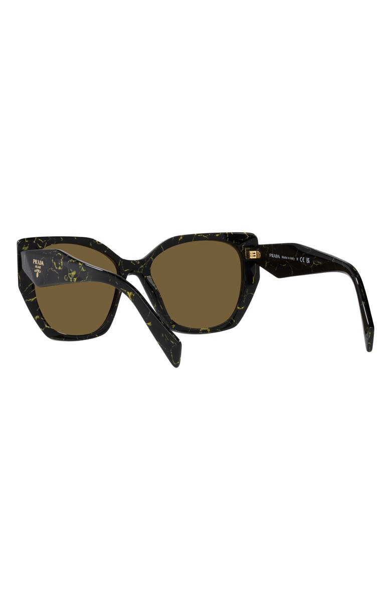 Prada 50mm Small Rectangular Sunglasses, Alternate, color, Dark Brown
