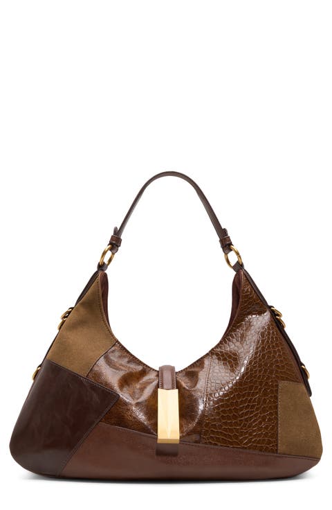 Aliceaax Faux Leather Hobo Bag