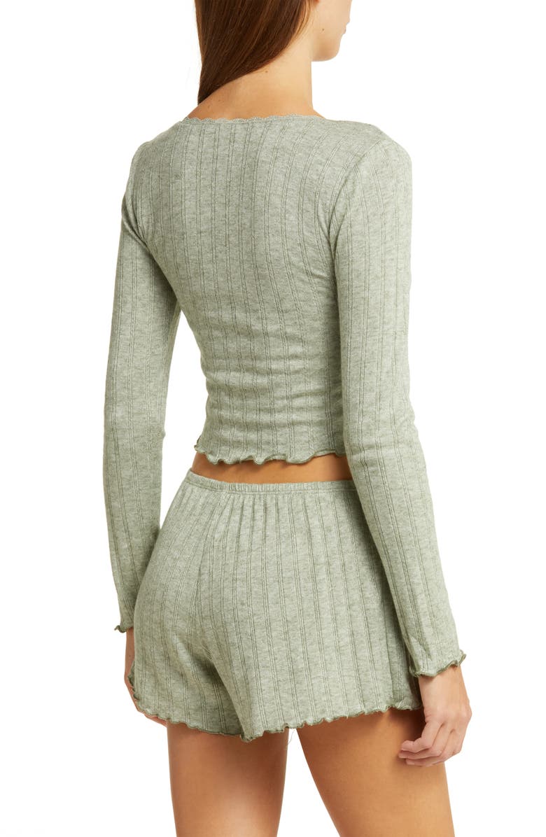 BP. Pointelle Rib Short Pajamas, Alternate, color, 