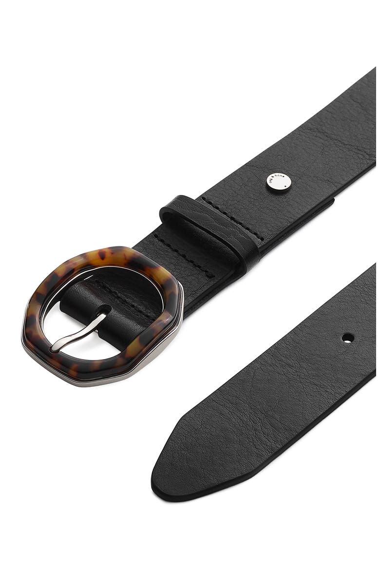 Audrey Leather Belt, Alternate, color, BLACK