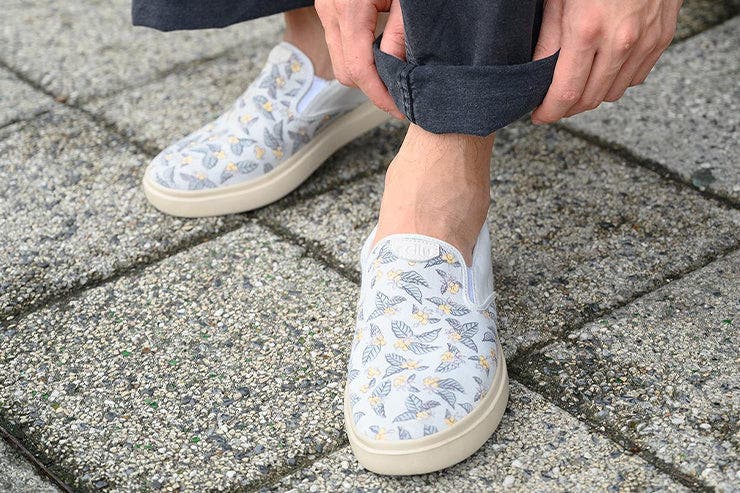 XpreSole Cody Waterproof Slip-On Sneaker, Alternate, color, White Coffee Flowers