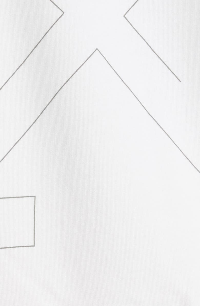 Off-White Diagonal Unfinished Slim Fit Hoodie, Alternate, color, 