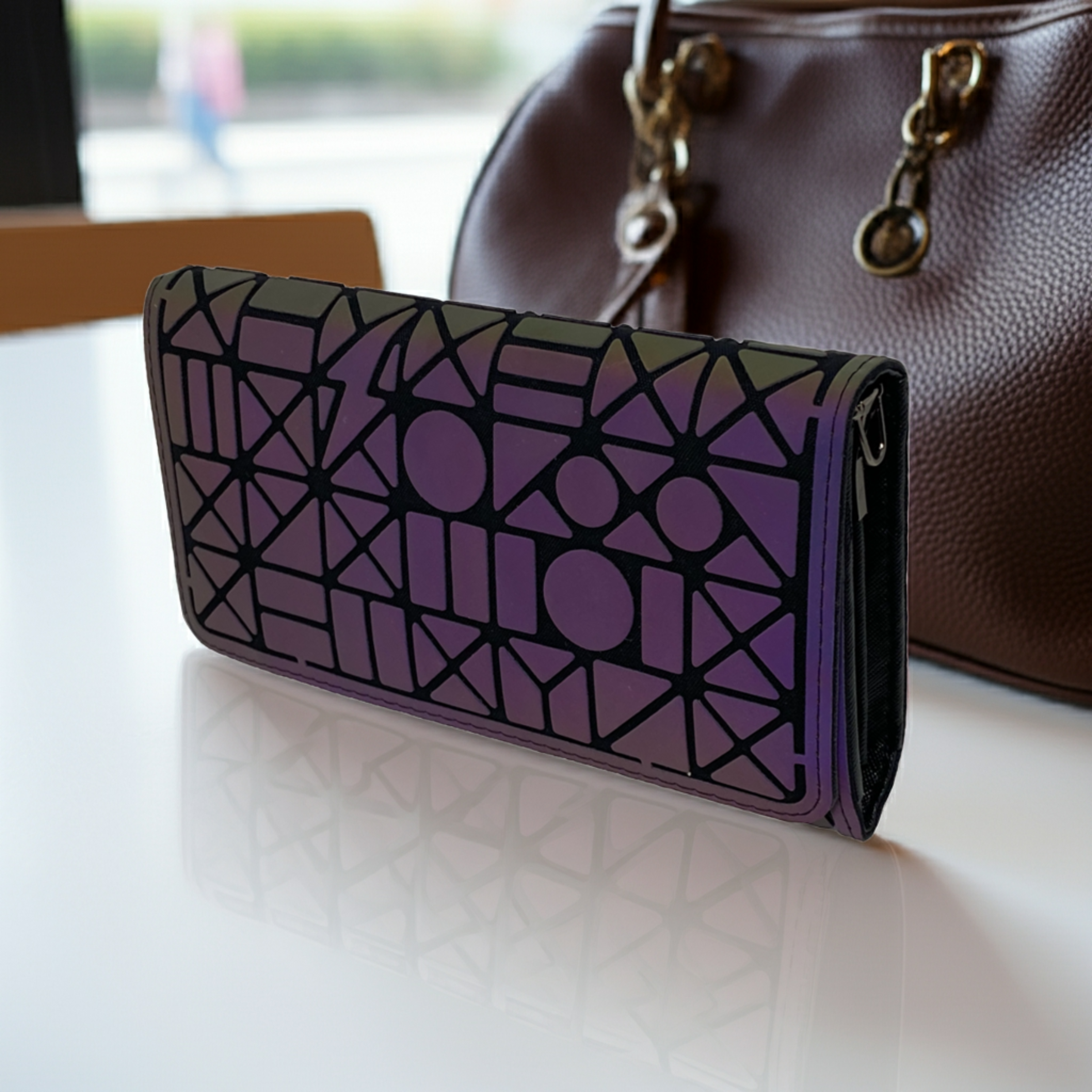 Holographic Purse, Alternate, color, Holographic