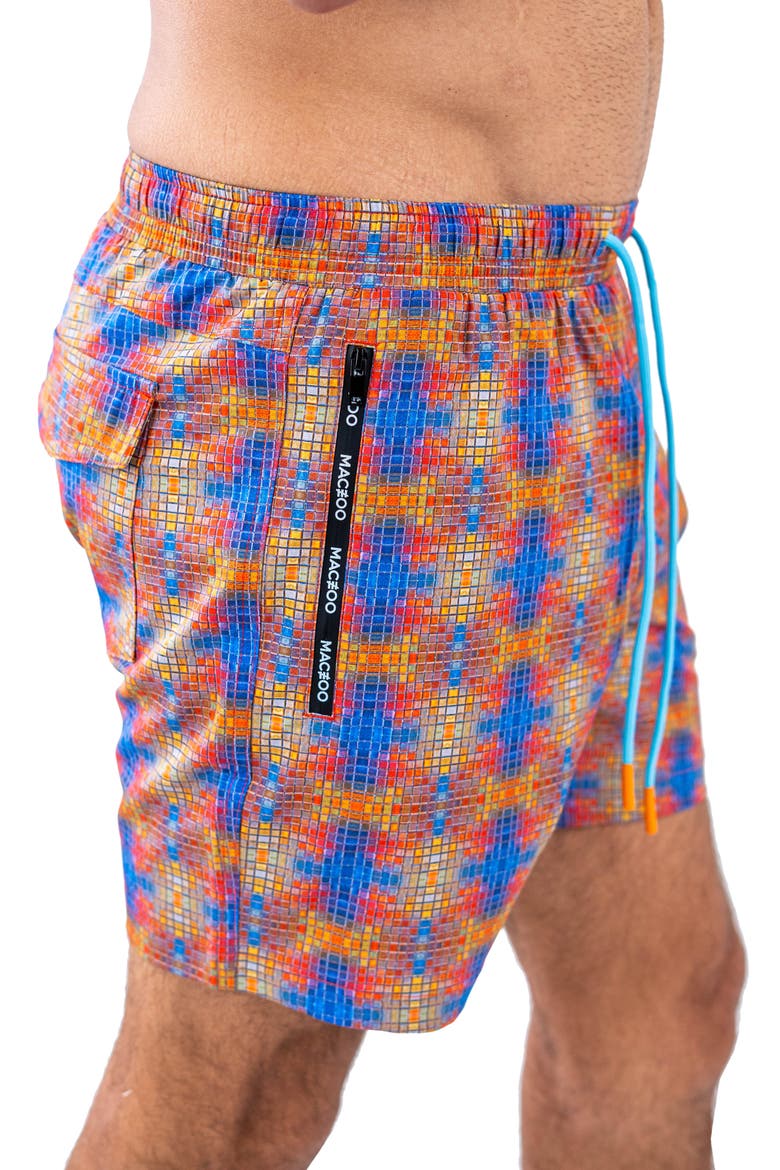 Swim Lion Minisquare37 Orange Swim Trunks, Alternate, color, ORANGE