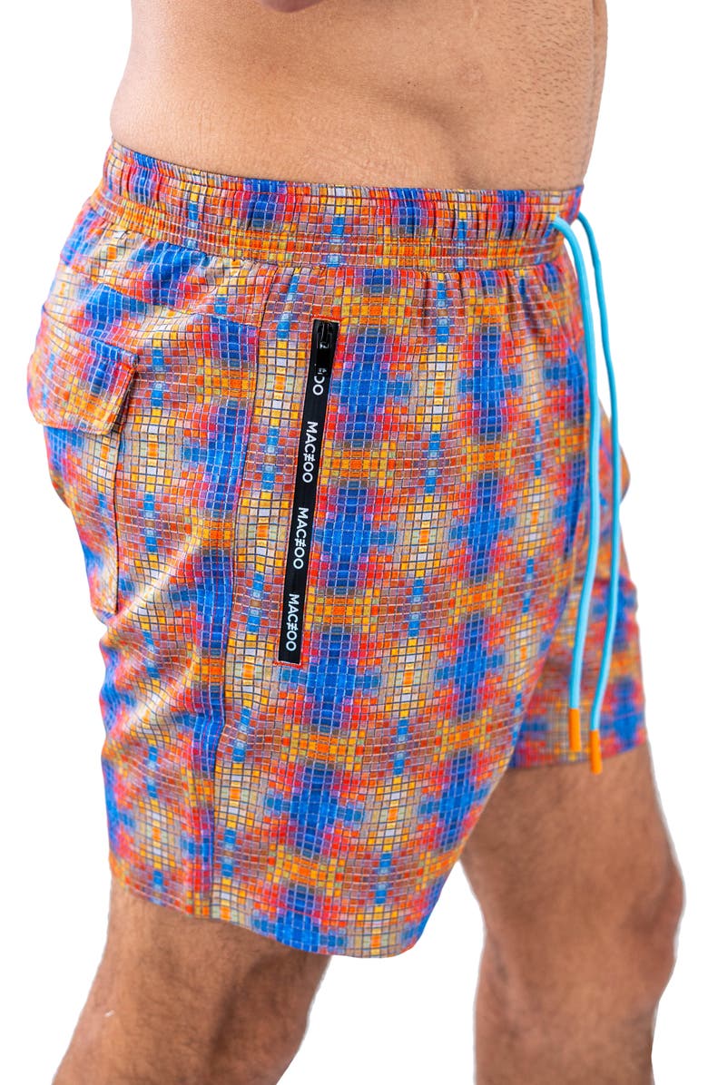 Maceoo Swim Lion Minisquare37 Orange Swim Trunks, Alternate, color, Orange