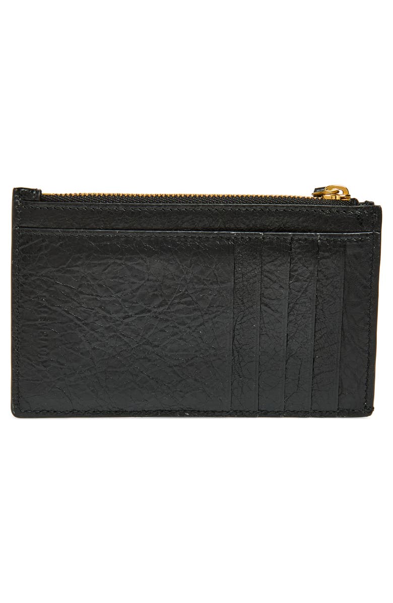 Balenciaga Le City Leather Card Case, Alternate, color, 1000 Black