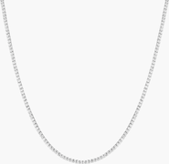 Aurate New York Lab Grown White Sapphire Tennis Necklace