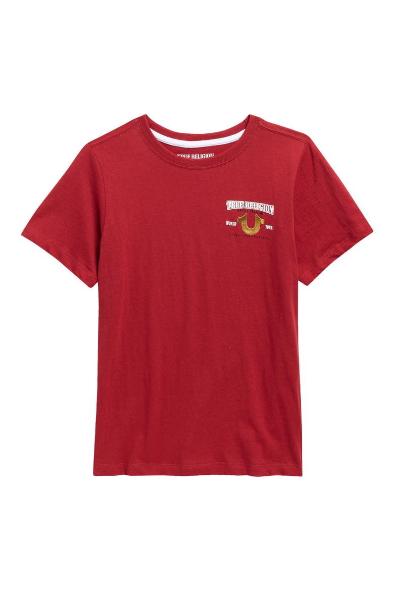 Kids' Foil Logo Graphic T-Shirt, Main, color, RED