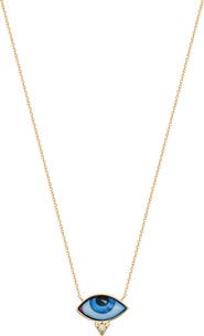 LITO Petit Bleu Diamond Eye Pendant Necklace