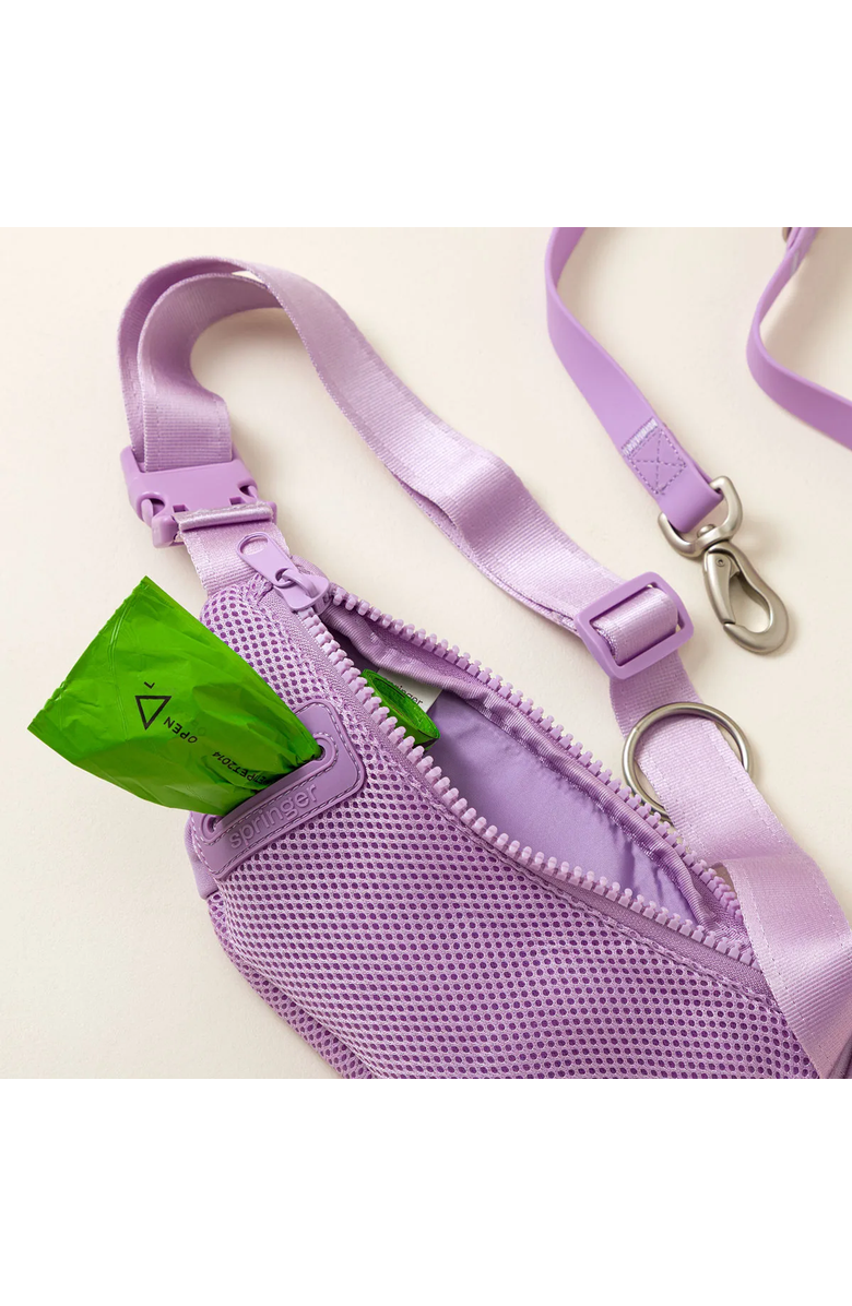 Uncommon Goods 4-in-1 Hands-Free Dog Walking Leash Bag by Springer Pets, Main, color, Classic Black