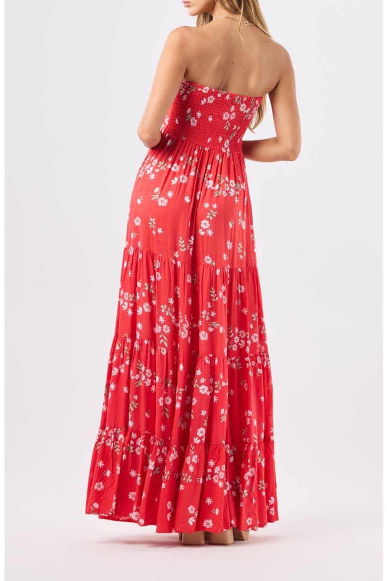 Gardenia Maxi Dress, Alternate, color, FLORET RED