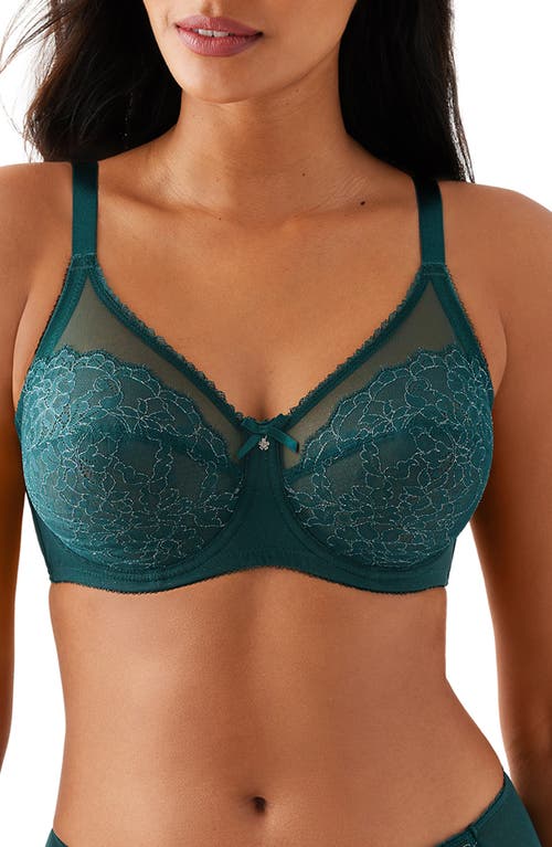 Wacoal Retro Chic Full Figure Underwire Bra in Ponderosa Pine 