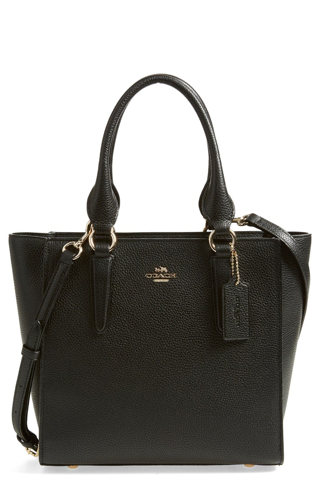 COACH 'Crosby 24 Carryall' Leather Satchel, Main, color, 