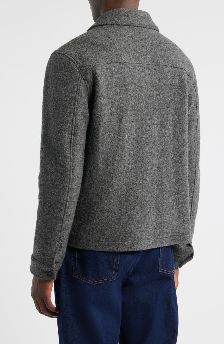 Wax London Eldon Boiled Wool Zip Jacket, Alternate, color, Mid Grey