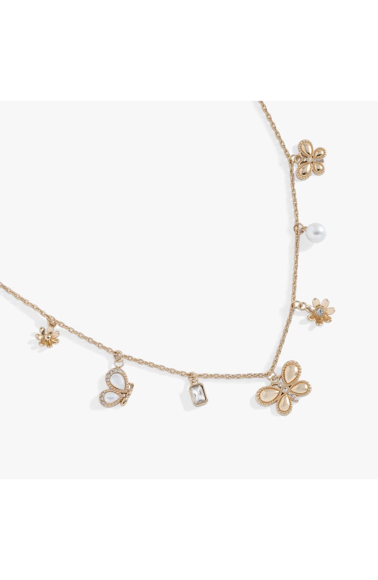 Alex and Ani Puffy Butterfly Charm Necklace, Alternate, color, 