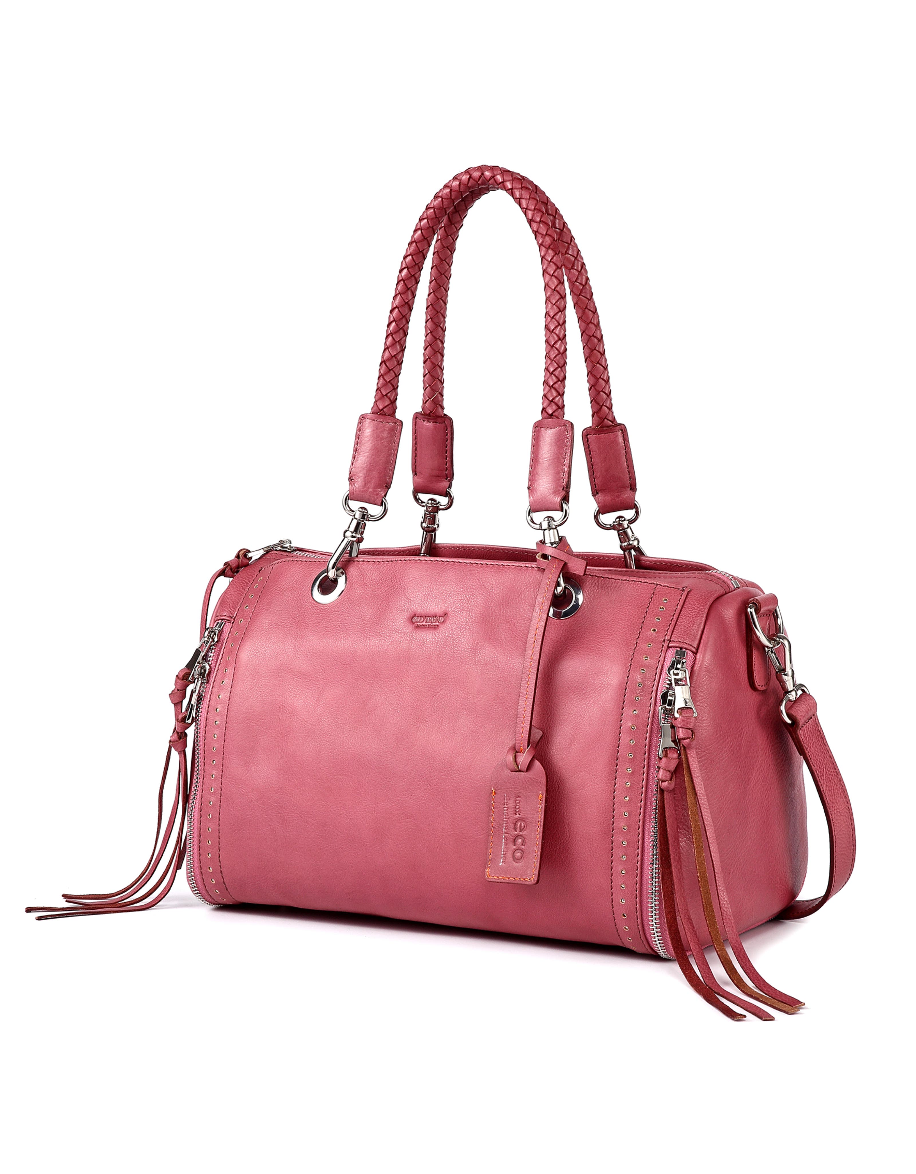 Lily Genuine Leather Classic Heritage Satchel, Alternate, color, Orchid