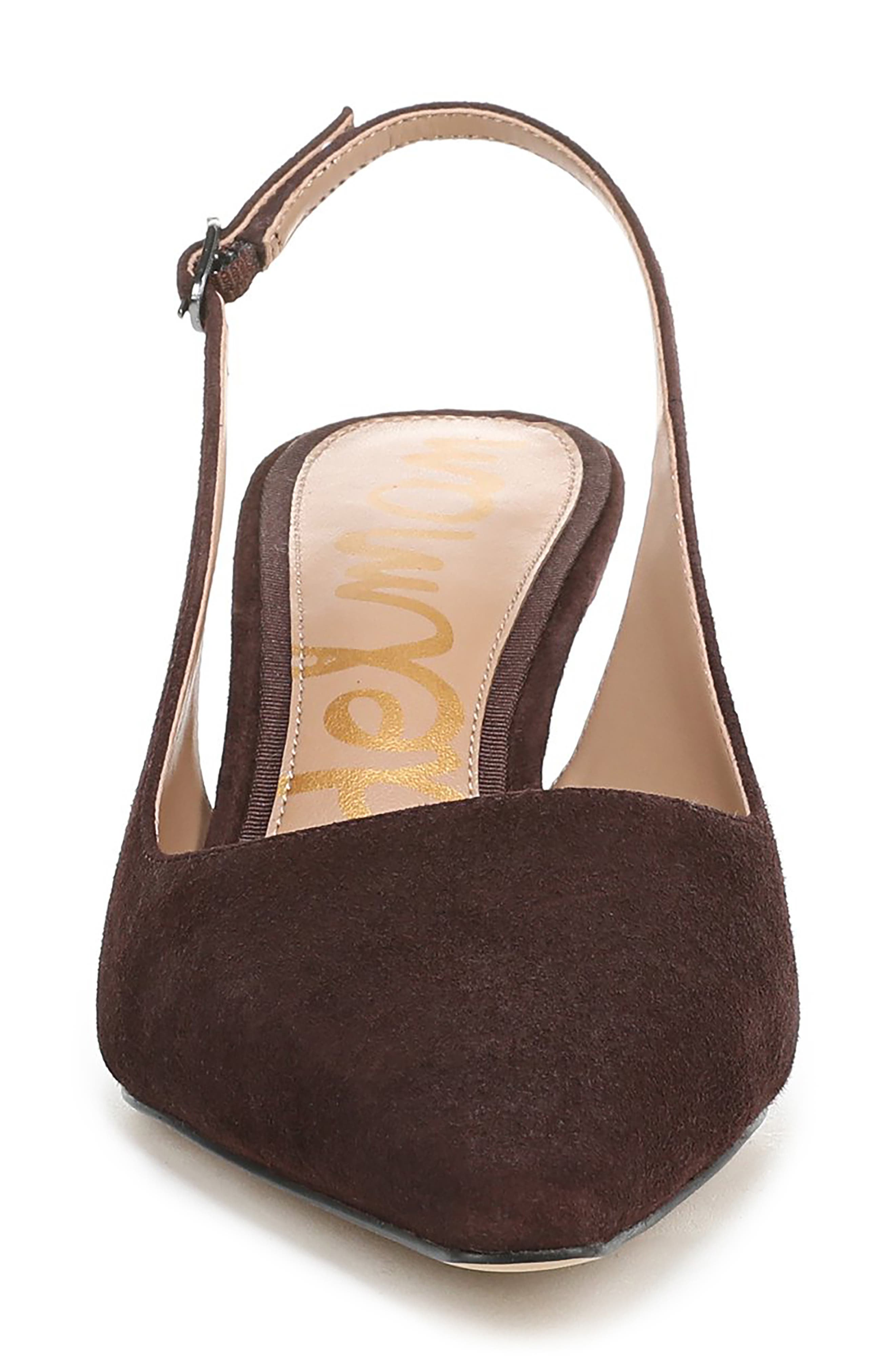Sam Edelman Bianka Slingback Pointed Toe Pump, Alternate, color, Cafe Noir