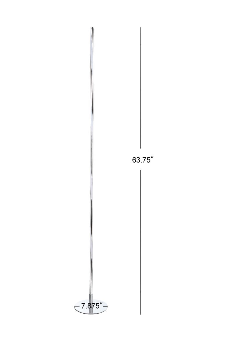 Pilar 63.75" LED Integrated Floor Lamp, Alternate, color, Chrome