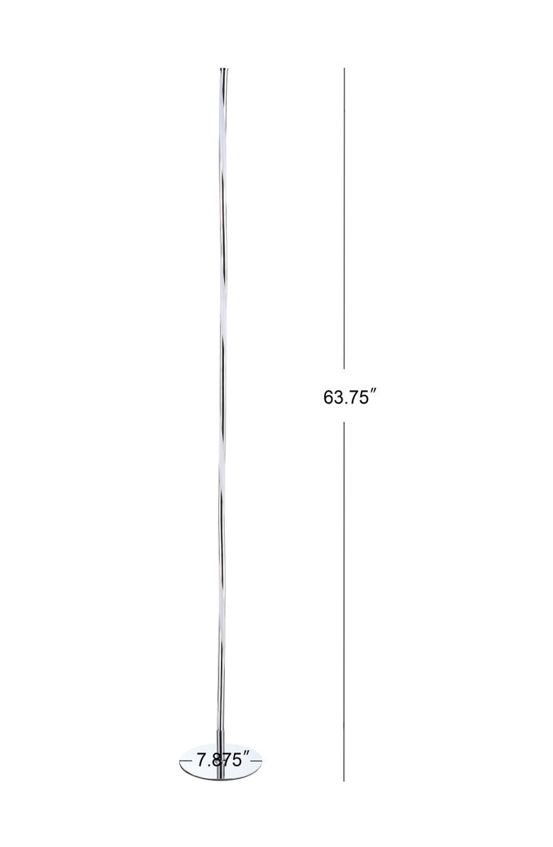 JONATHAN Y Pilar 63.75" LED Integrated Floor Lamp, Alternate, color, Chrome