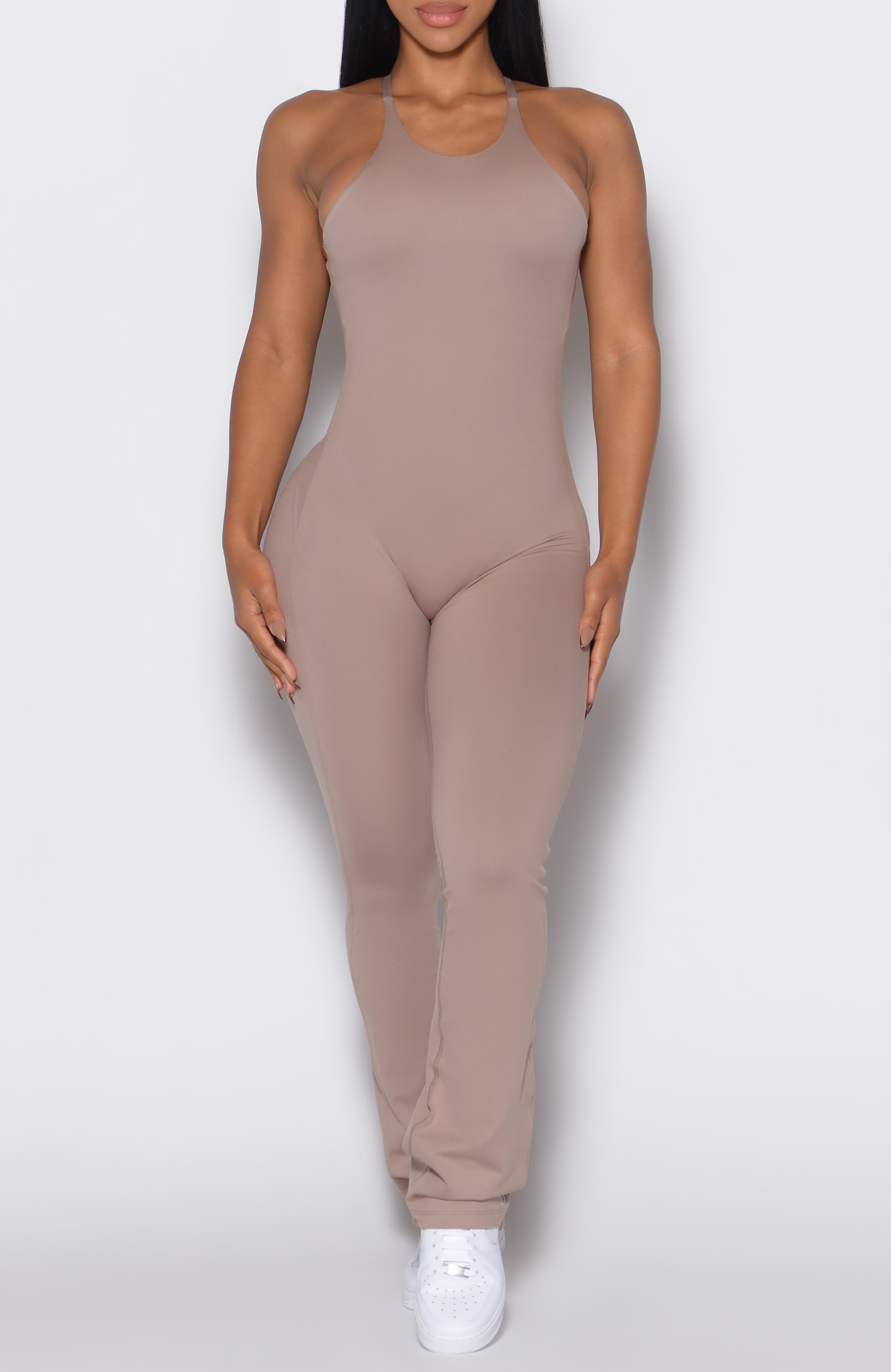Bombshell Sportswear Bombshell Bunny Bodysuit in Clay 