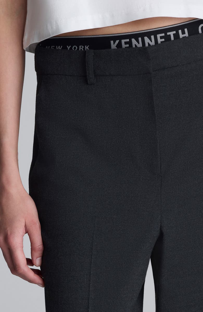 Kenneth Cole High Waist Wide Leg Pants, Alternate, color, Char Cole