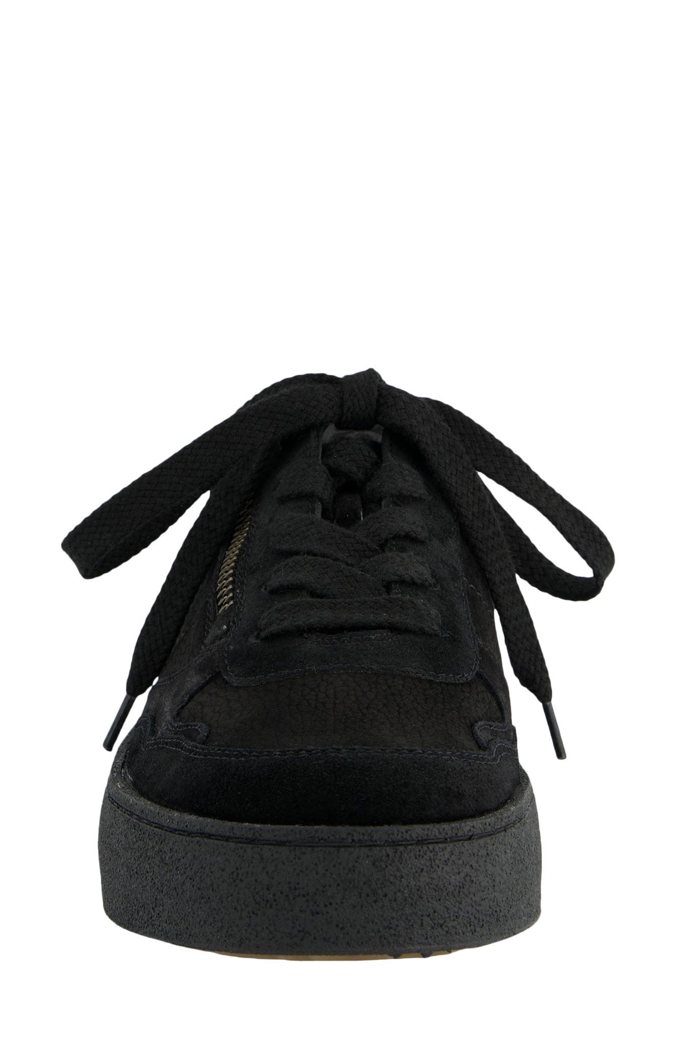 Paul Green Cybl Leather Zip Sneaker, Alternate, color, Black Combo