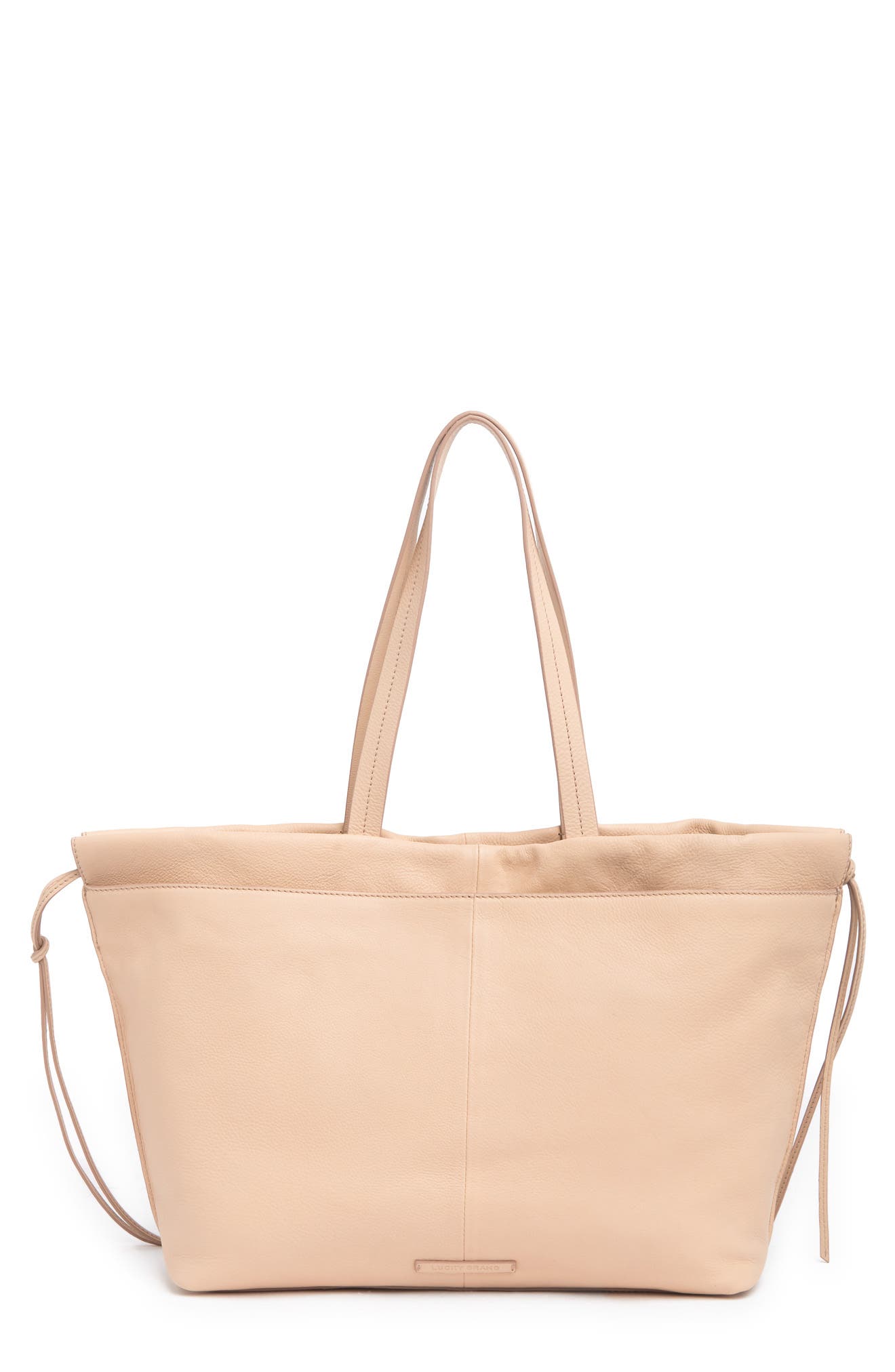 Aeyn Large Leather Tote, Alternate, color, MACADAMIA