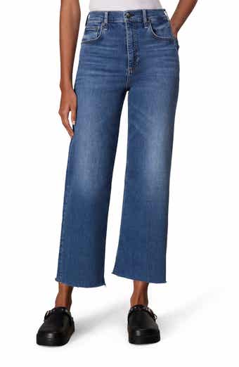 Epic Andi Raw Hem High Waist Ankle Wide Leg Jeans