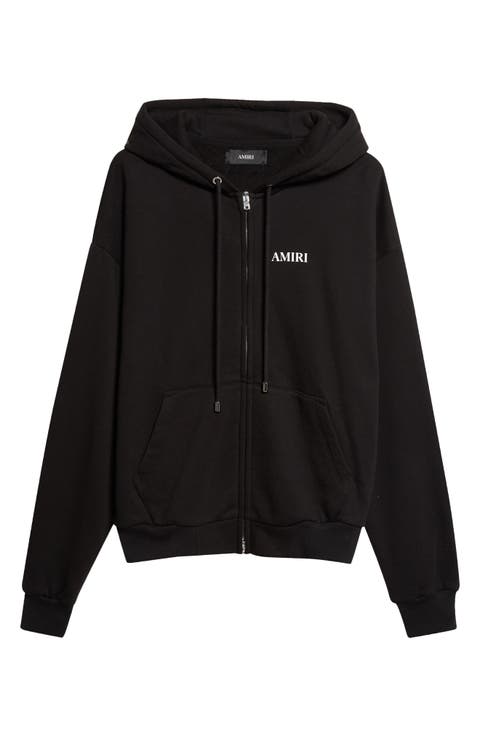 Relaxed Cotton French Terry Zip-Up Hoodie