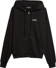 AMIRI Relaxed Cotton French Terry Zip-Up Hoodie