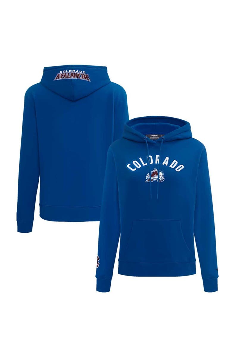 PRO STANDARD Women's Pro Standard Navy Colorado Avalanche Classic Chenille Pullover Hoodie, Alternate, color,