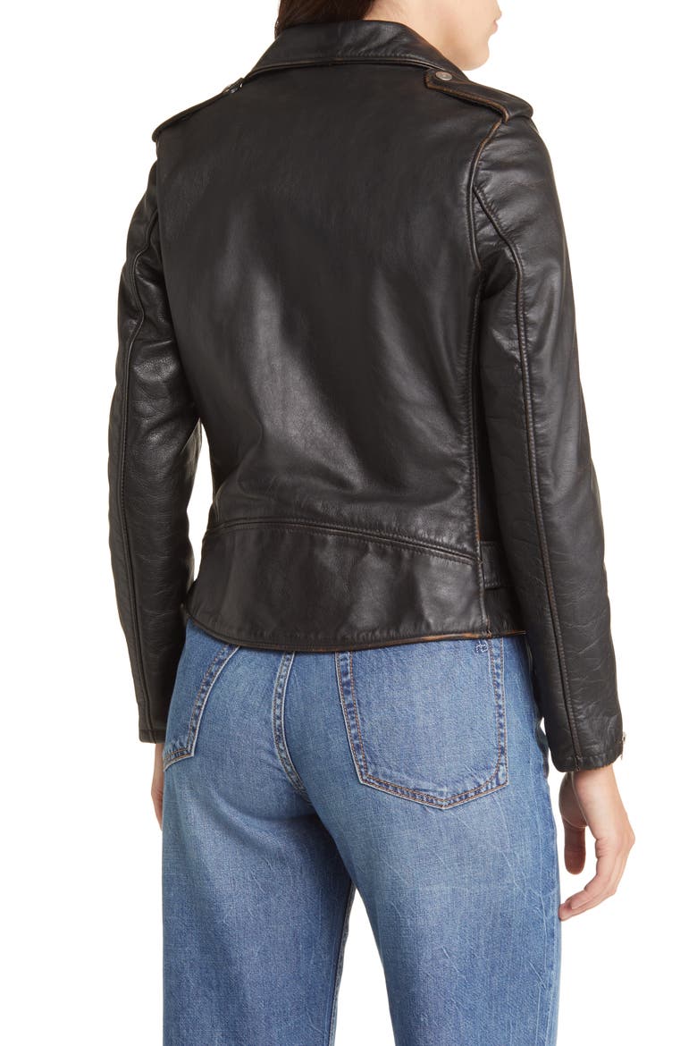 Perfecto Brand Asymmetric Moto Jacket, Alternate, color, BLACK