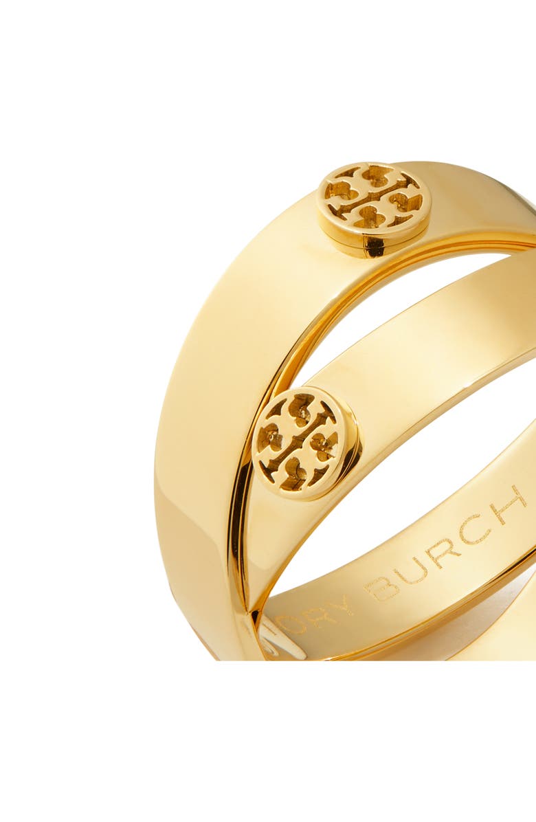 Tory Burch Icon Double Ring, Alternate, color, Tory Gold