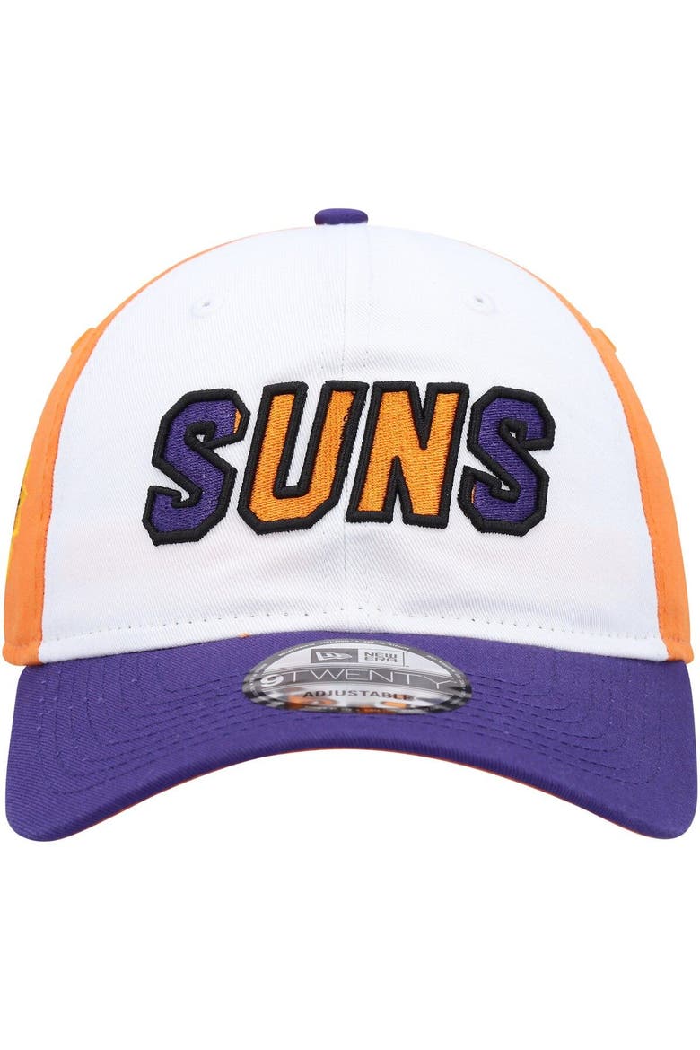 Men's New Era  White/Purple Phoenix Suns Back Half 9TWENTY Adjustable Hat, Alternate, color, White