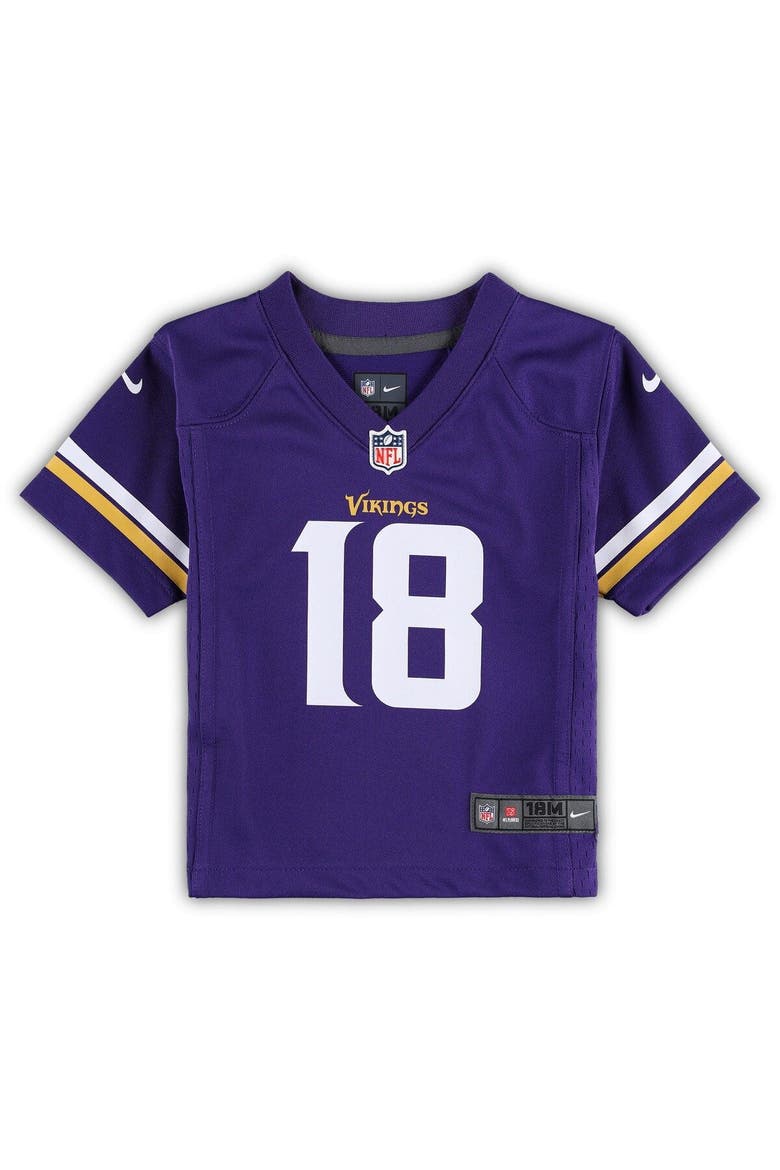 Infant Nike Justin Jefferson Purple Minnesota Vikings Player Game Jersey, Alternate, color, Purple