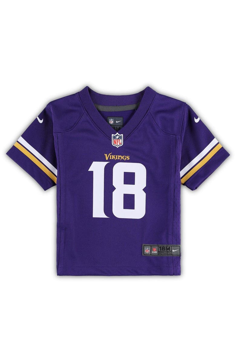 Nike Infant Nike Justin Jefferson Purple Minnesota Vikings Player Game Jersey, Alternate, color, Purple
