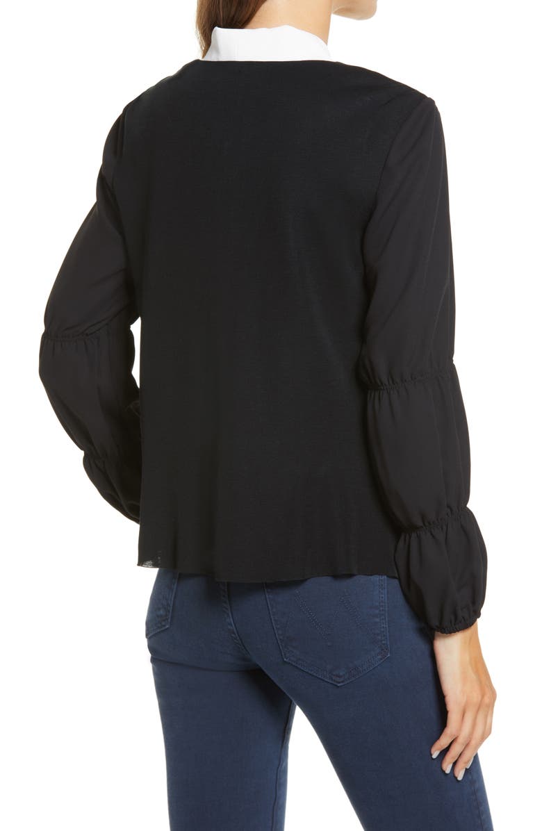 Ming Wang Front Zip Knit Jacket, Alternate, color,