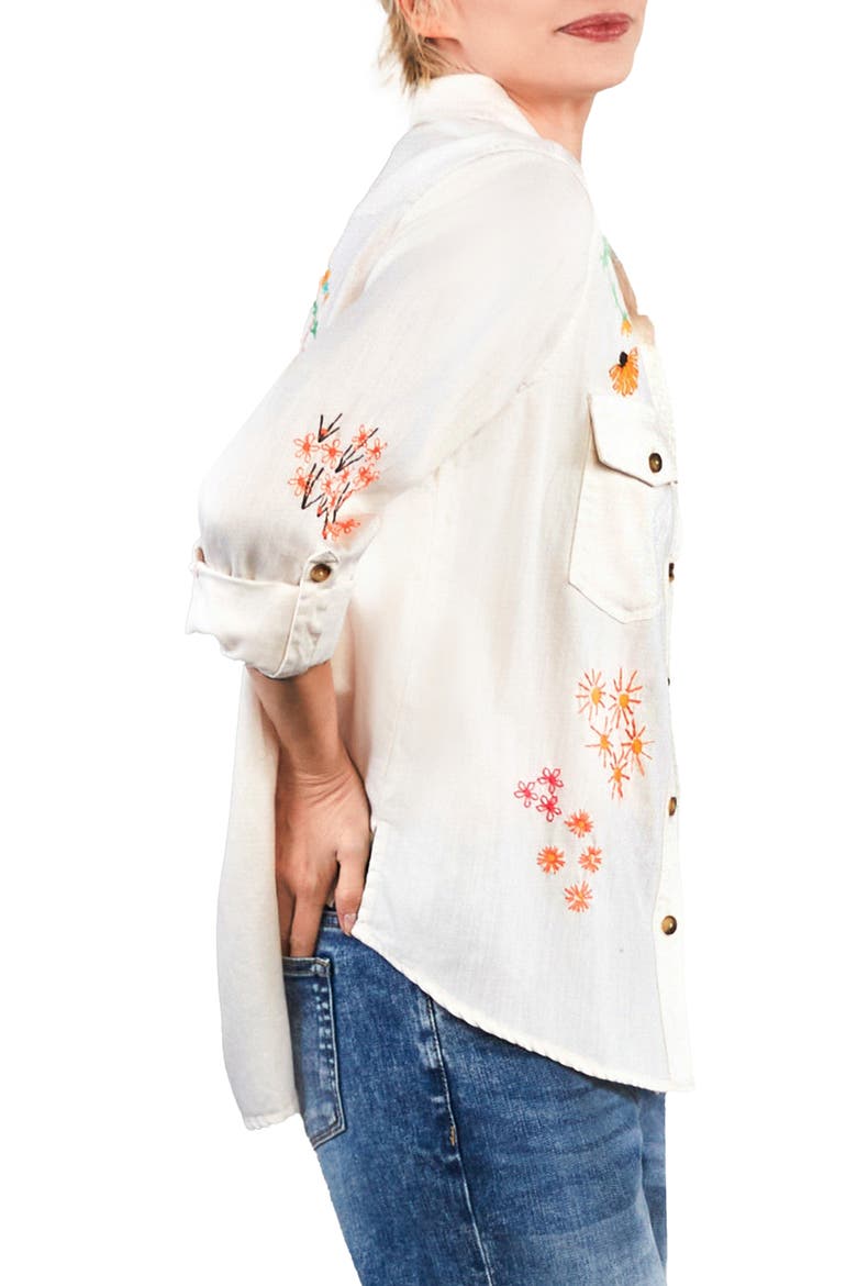 Daydreamer Embroidered Shirt, Alternate, color, CLOUD