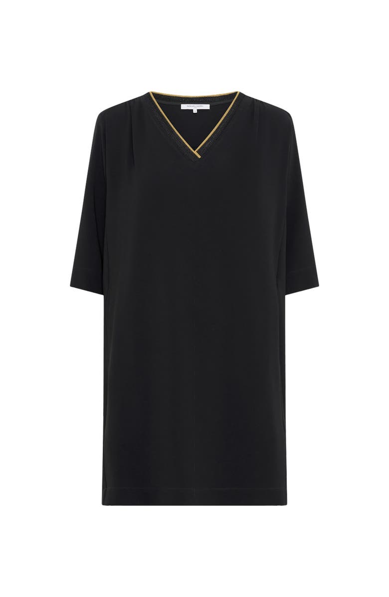 GERARD DAREL Raysa V-Neck Shift Dress, Alternate, color, Black