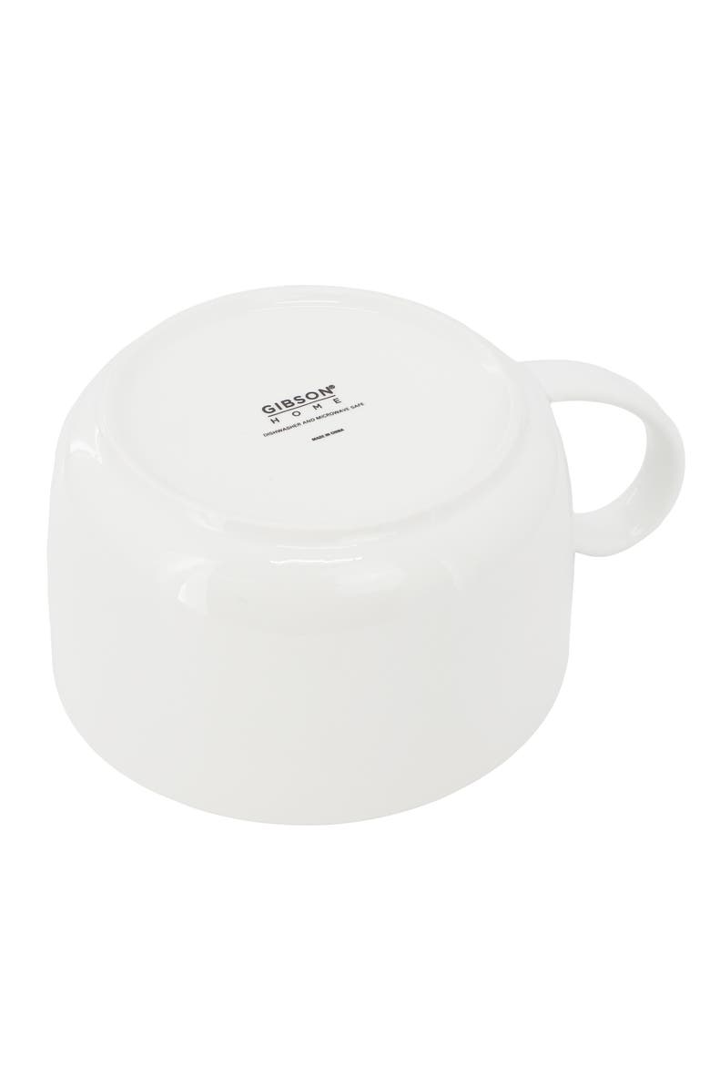 Great Essentials 4 Piece 32.5 Ounce Fine Ceramic Large Latte Mug Set, Alternate, color, White
