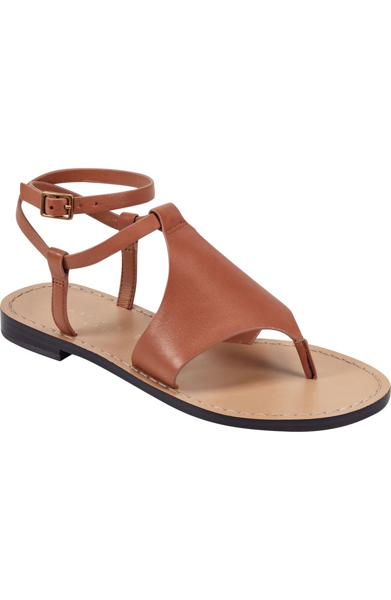 Marc Fisher LTD Lille Ankle Strap Sandal, Main, color, Brown