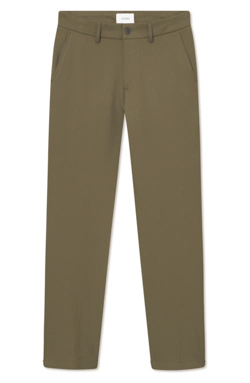 Les Deux Como Flat Front Stretch Dress Pants in Military Olive  product