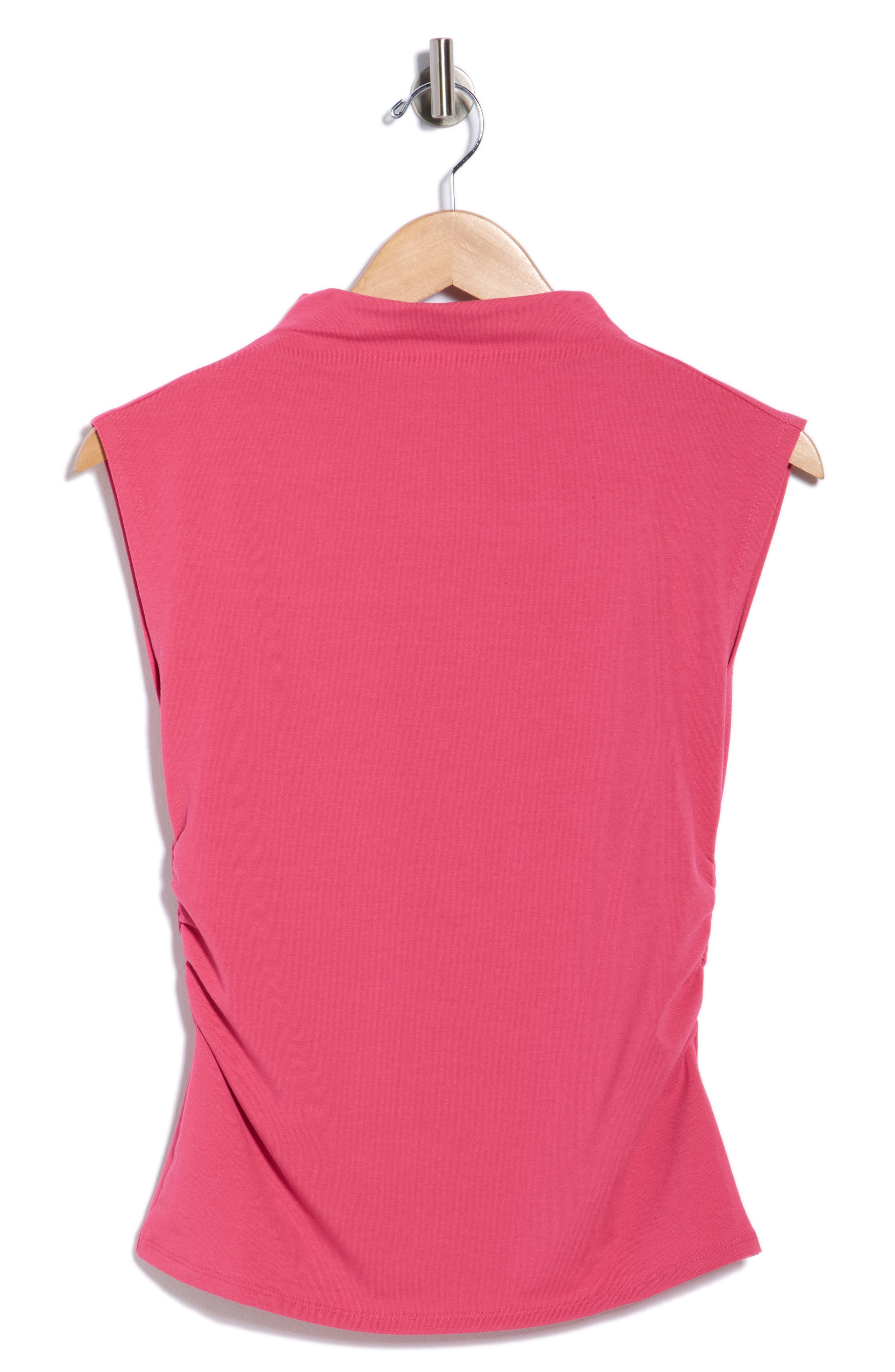 NORDSTROM RACK Sleeveless Ruched Mock Neck Top