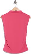 NORDSTROM RACK Sleeveless Ruched Mock Neck Top