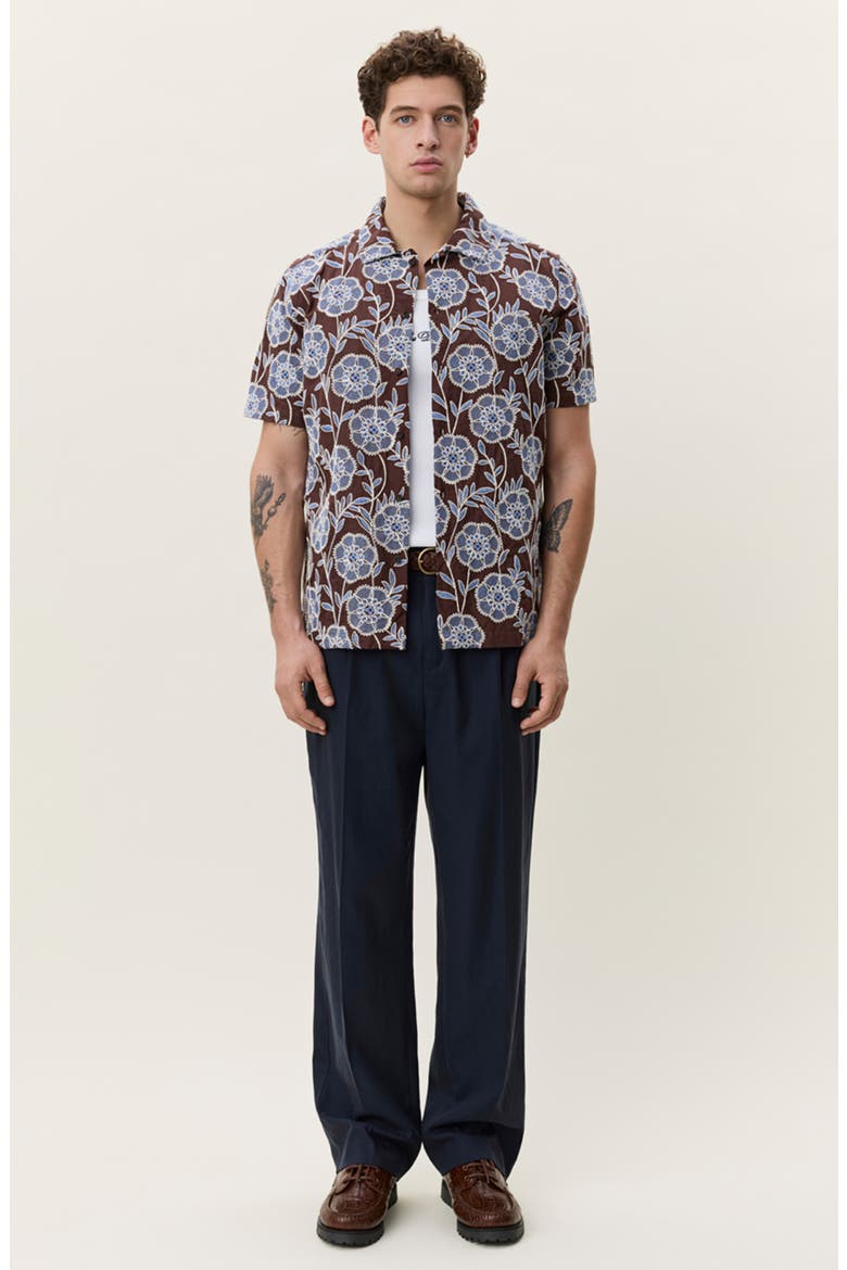 Floral Print Button-Up Shirt, Alternate, color, DELICIOSO