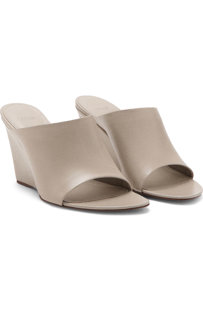 MANGO Wedge Slide Sandal, Main, color, Grey