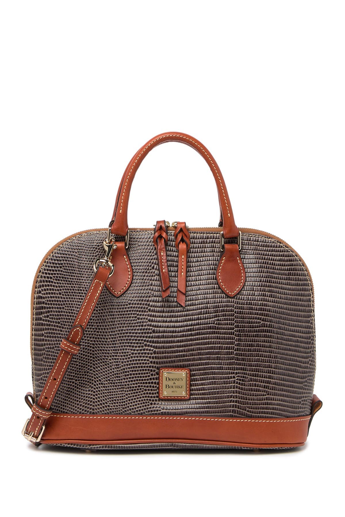 Dooney & Bourke Zip Zip Snake Embossed Leather Satchel (Men ...