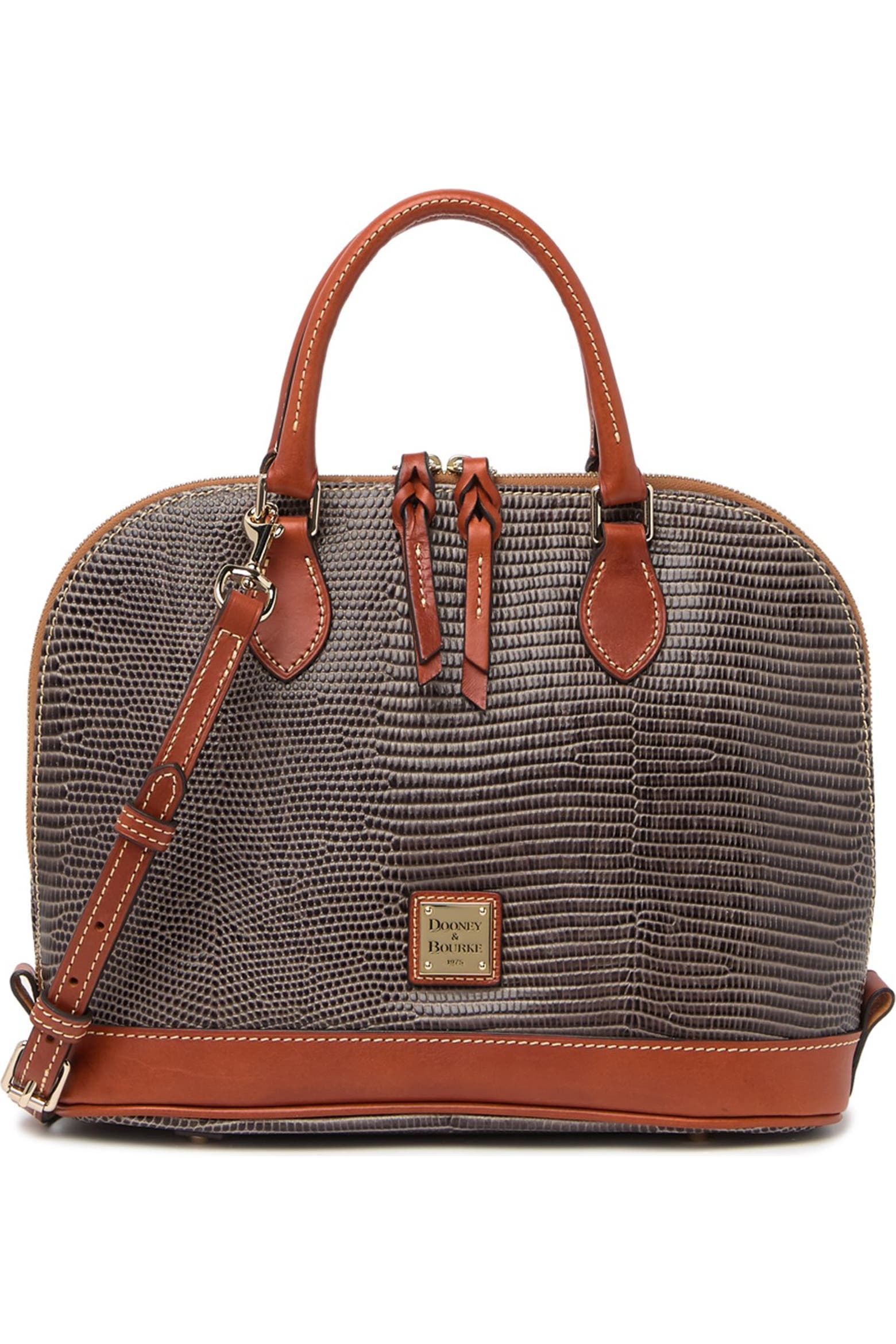 Snake Curtains Dooney & Bourke Zip Zip Snake Embossed Leather Satchel (Men ...